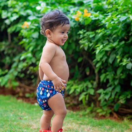 Kites Print, Includes 1 Insert | Reusable diapers for babies
