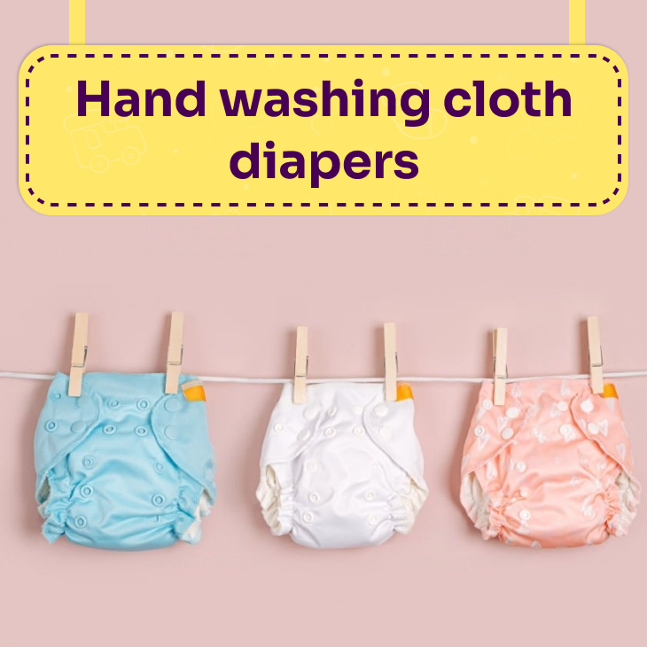 Hand washing cloth diapers